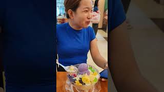 Mukbang sarap ng halo halo shortvideo satisfying [upl. by Milburr234]