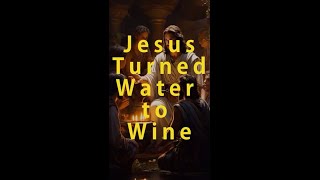 One Minute Bible Stories Jesus Turns Water to Wine jesus faith bible [upl. by Knowling784]