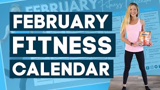 February Fitness Calendar Free Workout Program RESULTS GUARANTEED [upl. by Ahseikan561]