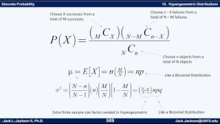 Statistics 2151 Hypergeometric Distribution Derivation [upl. by Leoline442]