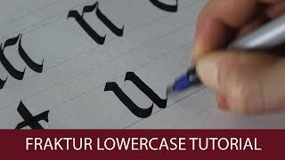 Calligraphy Alphabet Tutorial  Fraktur Lowercase Letters for Beginners [upl. by Hussey]