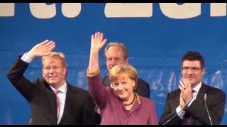 Bundeskanzlerin Angela Merkel mit Sebastian Turner auf dem Marktplatz Stuttgart  Starke Reden [upl. by Trout]