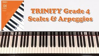 TRINITY Grade 4 Piano 20182020 Scales amp Arpeggios [upl. by Ymorej648]