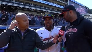 Jose Ramirez Postgame Interview on His Great Performance vs Red Sox [upl. by Finbur]