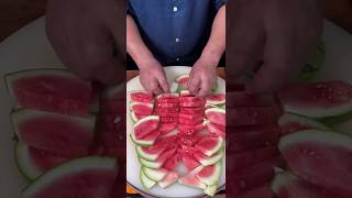 knife skillscutting watermelon Make Carving Cutting designWatermelon CarvingFruit Carving design [upl. by Rusert]