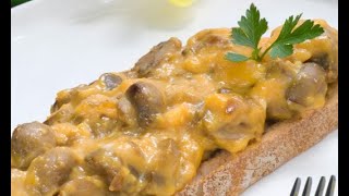 Receta de tosta de champiñones melosos  Karlos Arguiñano [upl. by Azila]