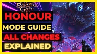 BG3 HONOUR Mode Guide ALL CHANGES amp MECHANICS Explained ACTION Economy amp DMG NERFS amp More [upl. by Enelak]