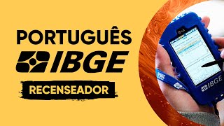 AULÃO IBGE 2022  PORTUGUÊS  RECENSEADOR [upl. by Tyne]