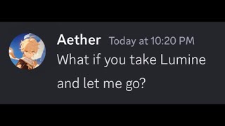 When Aether and Lumine actually escaped the Unknown God [upl. by Leahcin578]