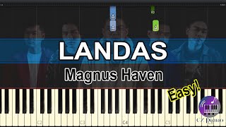 Landas  Magnus Haven  Easy Piano Tutorial  Free Sheet Music [upl. by Dewhurst]