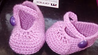 Tutochaussons bébé au crochetzapatitos para bébé à crochet baby booties 22 [upl. by Islek559]