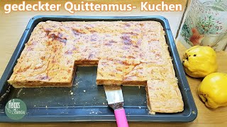 gedeckter Quittenmus Kuchen  Quittenkuchen [upl. by Pratte]