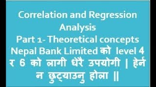 Correlation and Regression  Part 1 Theoretical concepts [upl. by Warila372]