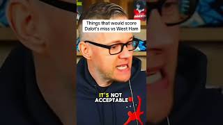 Mark Goldbridge Reaction to Dalot Miss vs West Ham markgoldbridge manchesterunited dalot [upl. by Noied]