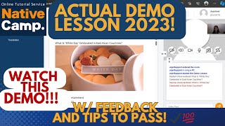 Native Camp Actual Demo Lesson  Useful Tips to Pass ✔️👌💯 [upl. by Sayer]