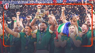 South Africa lift the Webb Ellis Cup for the fourth time  Rugby World Cup 2023 final [upl. by Nnasor162]