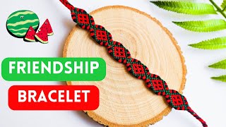 SIMPLE WATERMELON BRACELET TUTORIAL  YALDA  SUMMER FRUIT [upl. by Ivad680]