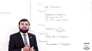 Class 9  Biology  Chapter 9  Lecture 3 Factors effecting Transpiration  Allied Schools [upl. by Eynahpets]