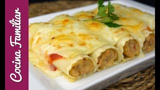 Receta para hacer canelones de pollo By JavierRomero [upl. by Akcirred582]