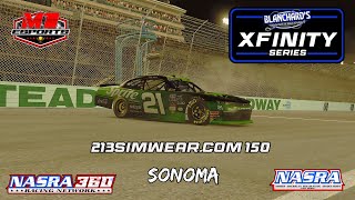 Blanchards Towing Xfinity Series  213SimWearcom 150  Sonoma Raceway [upl. by Auoz197]