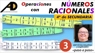 NUMEROS RACIONALES FRACCIONES Operaciones combinadas 4º ESO ACADEMIA DIEGO [upl. by Rochette]