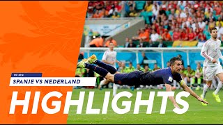 Highlights Spanje  Nederland 15 13062014 WK 2014 [upl. by Alehcim92]