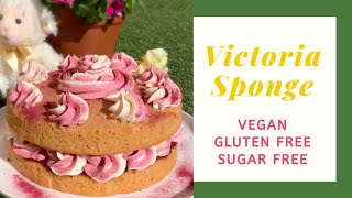 Victoria sponge vegan gluten sugar free [upl. by Bianca]