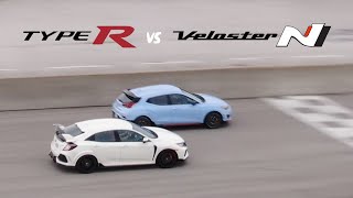 Civic Type R vs Veloster N on track review [upl. by Eninahpets]