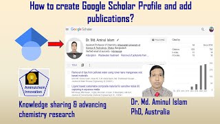 How to create Google Scholar Profile and add publication [upl. by Nallek]