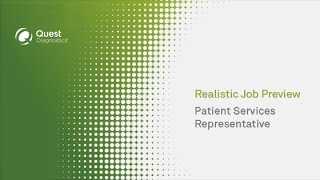 Patient Services Representative Phleb – Realistic Job Preview [upl. by Cullen122]