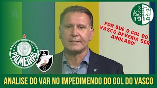 ANÃLISE DO VAR  PALMEIRAS X VASCO  GOL DO VASCO ANULADO POR IMPEDIMENTO  CBF AVALIOU DECISÃƒO [upl. by Newcomb]