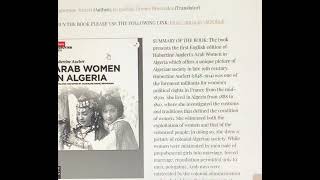 Arab Women in Algeria Hardcover – Dec 15 2014by Hubertine Auclert Jacqueline Grenez Brovender [upl. by Allemat]