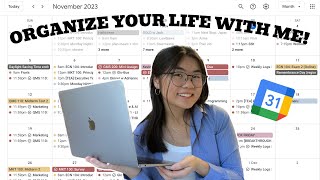 how i organize my entire life with google calendar 🗂️ productivity as a uni student [upl. by Ynnam505]