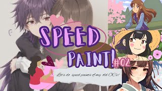 OC Speedpaint 2 Speedpainting my SUPER OLD OCS [upl. by Ahsiugal]