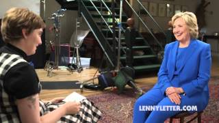 Hillary Clinton amp Lena Dunham discuss Lenny Kravitzs Wardrobe Malfunction [upl. by Dearr805]