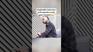 akademiks interview with quando rondo gets heated😂😳 [upl. by Gassman652]