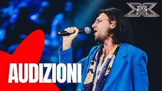 Fabrizio rende omaggio a Lucio Dalla  X Factor 2023 AUDIZIONI [upl. by Anahsed]