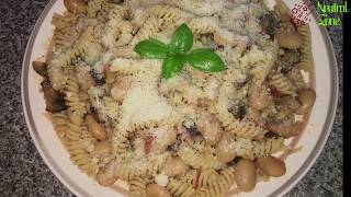 mushrooms pasta recipeমাসরুম পাসতাmushroom pasta italian style pasta with mushrooms and beans [upl. by Aerdnaek]