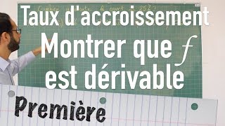 Montrer que f est dérivable en un point [upl. by Tennek]