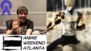 Zach Aguliar Voice of Genos Anime Weekend Atlanta 2016 [upl. by Etnahsa832]