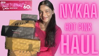 HUGE Nykaa Hot Pink Sale Haul🩷🎀 [upl. by Aurea]