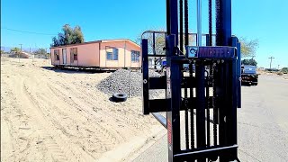 Moffett Forklift Delivery on Soft Sand moffetttraining forklifttruck [upl. by Bourgeois272]