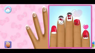 Hello kitty nail salon game [upl. by Nelram]