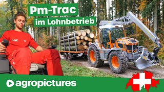 Lohnunternehmen NAF GmbH aus der Schweiz Teil 2  Pfanzelt Pm Trac im Einsatz am Hacker und im Wald [upl. by Fortier]