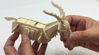 DIY 3D Woodcraft Construction Kit Goat [upl. by Amarette624]