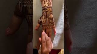 Bridal mehndi design youtubeshorts mehndi bhavnasmehndi bridalbackhandmehndi [upl. by Niahs]