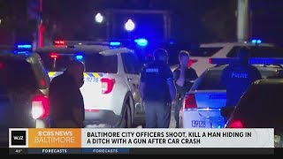 Investigation continues in the fatal shooting of a man killed after a pursuit with Baltimore City Po [upl. by Anitnemelc]