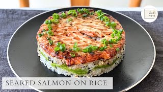 Simple and Delicious Seared Salmon On Rice  Aburi Salmon [upl. by Vladamar]