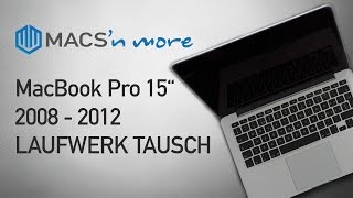 MacBook Pro 15 Zoll A1286 2008 bis 2012 CDDVD Laufwerk tauschen – Reparatur Anleitung DEUTSCH [upl. by Weston]