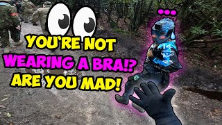 Shes Playing All NATURAL 😳👀 Airsoft Funny Moments amp Fails [upl. by Ybok]